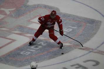 The Windsor Spitfires lose 2-4 against the Sault Ste Marie Greyhounds on November 16, 2014 at the WFCU Centre. (Photo by Jason Viau)