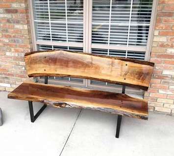 Stolen bench. (Photo courtesy of Chatham-Kent police)