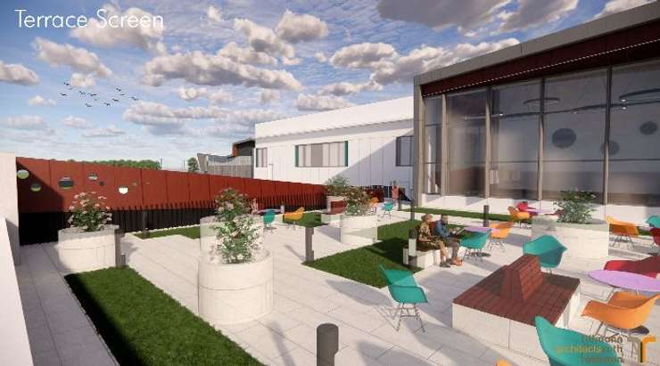 Rendering of Alumni Terrace at Lambon College. June 2023. (Photo courtesy of Lambton College) 