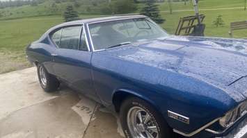  1968 blue Chevrolet Chevelle stolen in Bruce County.  Photo from OPP