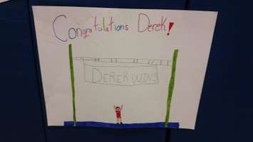 Olympic Champion Derek Drouin At St. Joseph's Catholic School Corunna - Nov 14/16 (Blackburnnews.com Photo By Jake Jeffrey)