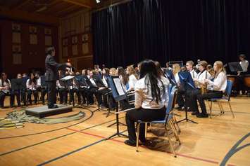 The St. Anne's Catholic School Concert Band performing at the Music Fest Canada Regionals in Collingwood, where they received Silver Standing.  (Photo provided by Josh Geddis)