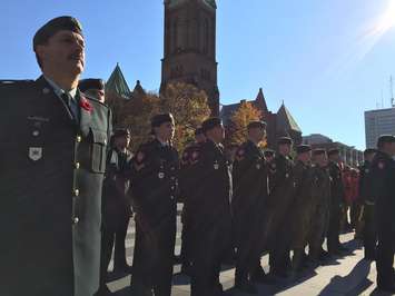 Remembrance Day Ceremony in London's Victoria Park. Photo by Ashton Patis. November 11, 2014.   
