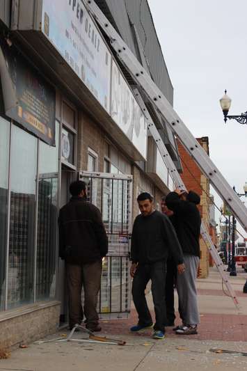 Fire crews put out a blaze at 812 Ottawa St. on Sunday afternoon. (Photo by Jason Viau)