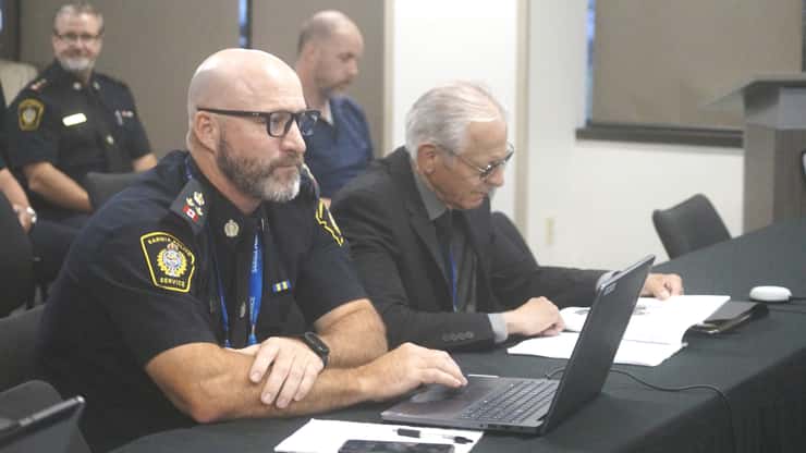 Deputy Chief Michael Van Sickle during the SPS board meeting on June 25, 2026. (Photo by Natalia Vega)