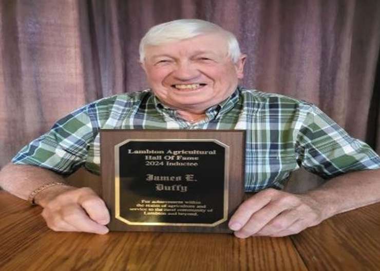 2024 Lambton Agriculture Hall of Fame inductee, Jim Duffy (Photo by: Irene Jardine)