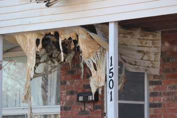 Damage after a house fire at 1501 Reading St. in Windsor, January 6, 2016.  (Photo by Adelle Loiselle)