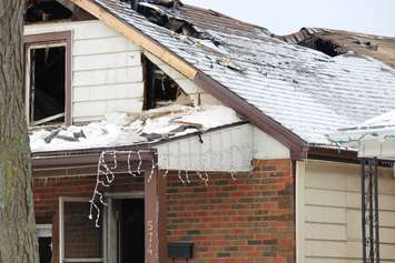 Windsor firefighters respond to a blaze at 574 Elliott St. E on February 18, 2015. (Photo by Jason Viau)