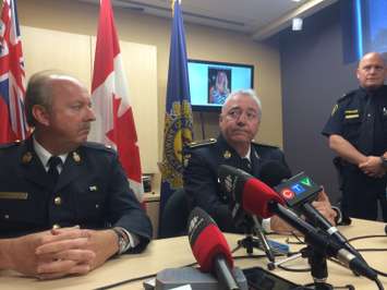OPP hold a news conference at the police detachment in Lakeshore on March 12, 2015 to announce murder charge laid in the case of the death of Nancy Quick. (Photo by Ricardo Veneza)