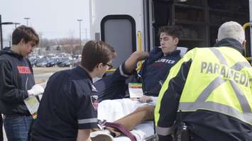 Lambton College mass casualty simulation. April 5, 2019 Photo by Melanie Irwin