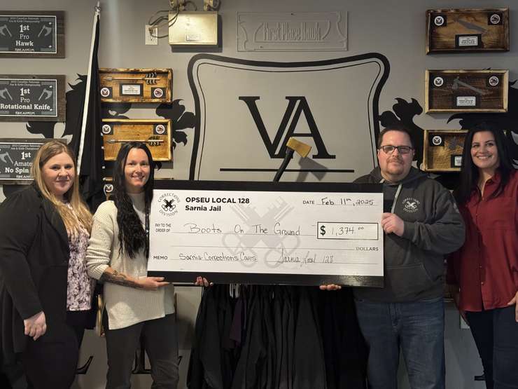 Corrections Cares fundraiser supports Boots on the Ground. February 11, 2025. (Photo courtesy of Joel Bissonnette)