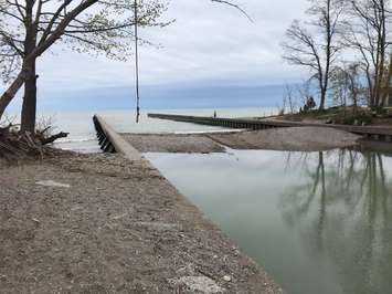 Cow Creek at Lake Huron in Bright's Grove. April 2021. (Submitted photo)