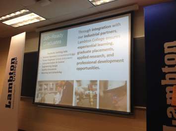 Lambton College presentation on the new Centre of Excellence in Energy and Bio-Industrial Technologies June 11, 2015 (BlackburnNews.com Photo by Briana Carnegie)
