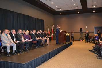 New members of council are sworn in for the 2018-2022 term at the John D Bradley Convention Centre in Chatham, December 3, 2018.  (Photo by Allanah Wills)