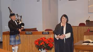 Sarnia City Councillor Bev MacDougall is elected Lambton County's 156th Warden. December 10, 2014 (BlackburnNews.com photo by Jake Jeffrey)
