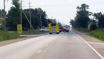 A gas leak reported in the 1800-block of Manning Rd., August 17, 2015. (Photo courtesy the OPP)