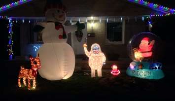 A Sarnia home decked out with lights for Christmas. (BlackburnNews.com photo by Melanie Irwin)