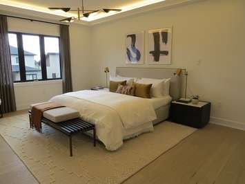 The master bedroom at 3536 Grand Oak Crossing. (Photo by Miranda Chant, Blackburn News)