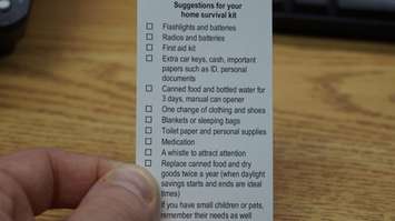 Red Cross suggestions for your home survival kit. (BlackburnNews file photo)