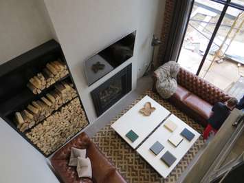 The living room  inside the Dream Home at 2162 Ironwood Rd. (Photo by Miranda Chant, Blackburn News)