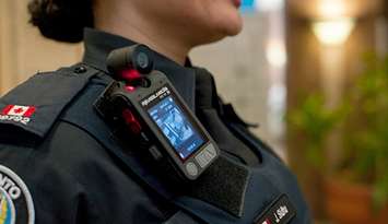 BlackburnNews.com file photo of police body cameras. (Photo courtesy Toronto Police Service)