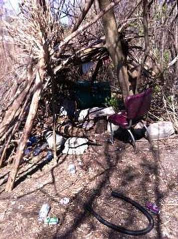 Litter On The Howard Watson Nature Trail (Photo Courtesy of Sarnia Police)