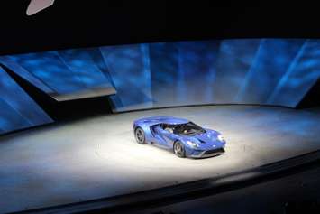 One of the many new model cars on display at the North American International Auto Show in Detroit, January 12, 2015. (photo by Mike Vlasveld)
