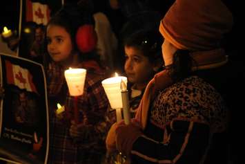 Nearly 100 people gathered to for Martyrs' Day at the Ahlul-Beit Mosque on Wyandotte St. E Saturday evening. (Photo by Jason Viau)