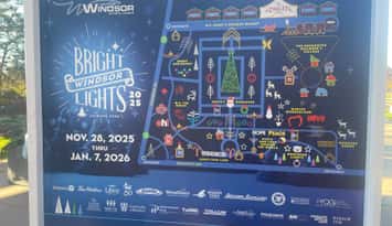 Bright Lights WIndsor 2025 map, Photo by Maureen Revait. 
