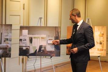 President of IKEA Canada Stefan Sjostrand shows what the inside of Windsor's new IKEA location could look like at Willistead Manor, October 14, 2015. (Photo by Mike Vlasveld)