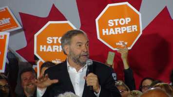 NDP Leader Tom Mulcair visits the Town of Essex, October 4, 2015. (Photo by Jake Kislinsky)