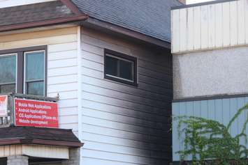 Damage at CompuWays after a fire at Pizza Brothers restaurant in Windsor, October 12, 2015.  (Photo by Adelle Loiselle)
