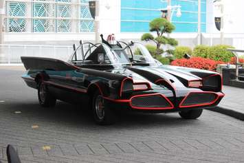 The Batmobile arrives at Windsor ComiCon, August 14, 2015. (Photo by Mike Vlasveld)