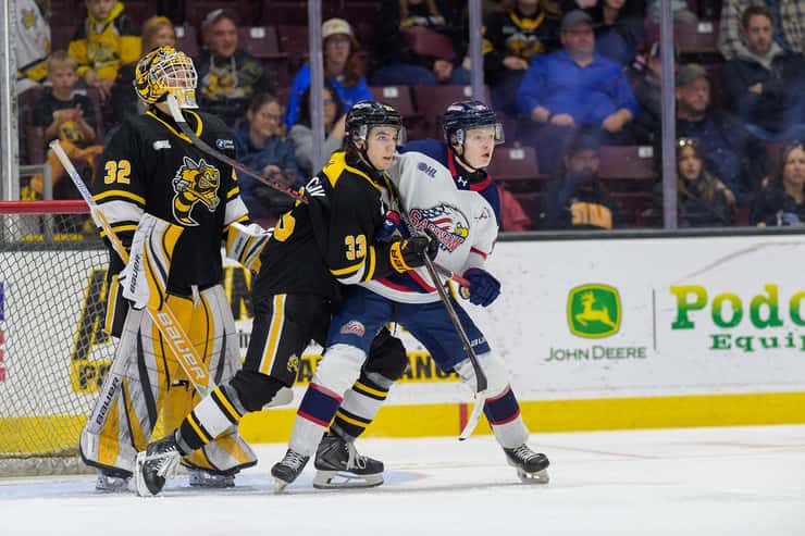Saginaw at Sarnia Sting, March 15, 2026. Photo by Metcalfe Photography. 