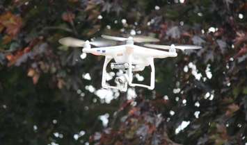 Enwin Utilities use drone technology to inspect hydro infrastructure, September 7, 2016. (Photo by Maureen Revait) 
