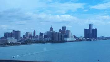 The Detroit skyline is shown from the Ambassador Bridge on August 29, 2018. Photo by Mark Brown/Blackburn News.