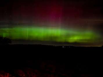 Northern Lights outside Newbury. (Photo via Joanna from Bothwell) March 23, 2023.