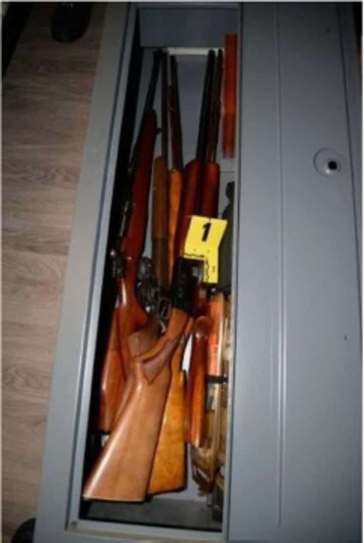 Guns seized from a residence on Overlea Cres. - July 23/26 (Photo courtesy of Sarnia Police Service)
