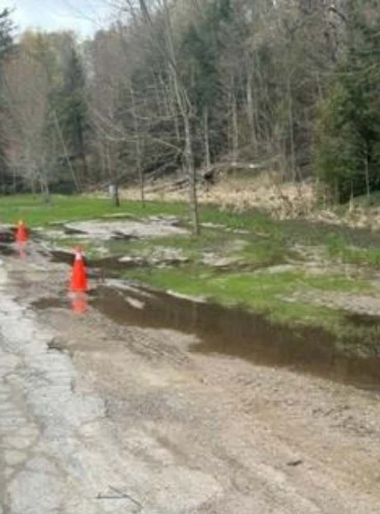 Damage along the trail (Photo provided by the City of Owen Sound)