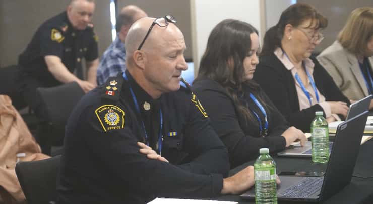 Deputy Chief/ Acting Chief of Police Michael Van Sickle during the SPS Board meeting. May 21, 2026. (Photo by Natalia Vega)
