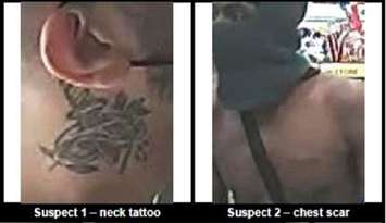 Robbery suspect identifiers. October 21, 2021. (Photo courtesy of Lambton OPP)