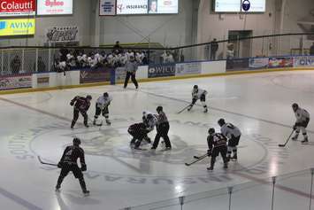 The Chatham Maroons face off against the LaSalle Vipers, October 28, 2015. (Photo by Matt Weverink)