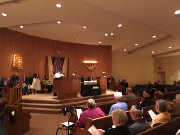 Different walks of life from the Windsor area attended a solemn vigil in memory of the precious Jewish lives lost in Pittsburgh this past weekend. Oct 30, 2018. (Photo by Paul Pedro)