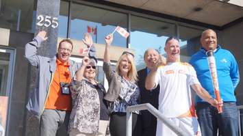 Sarnia Pan Am Games celebration outside City Hall June 16, 2015 (BlackburnNews.com Photo by Briana Carnegie)