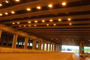 Tunnel lighting on the Herb Gray Parkway changes to mimic the light outside, June 25, 2015. (Photo by Jason Viau)
