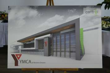Plans for Windsors new YMCA are unveiled at Central Park Athletics, June 18, 2015. (Photo by Mike Vlasveld)