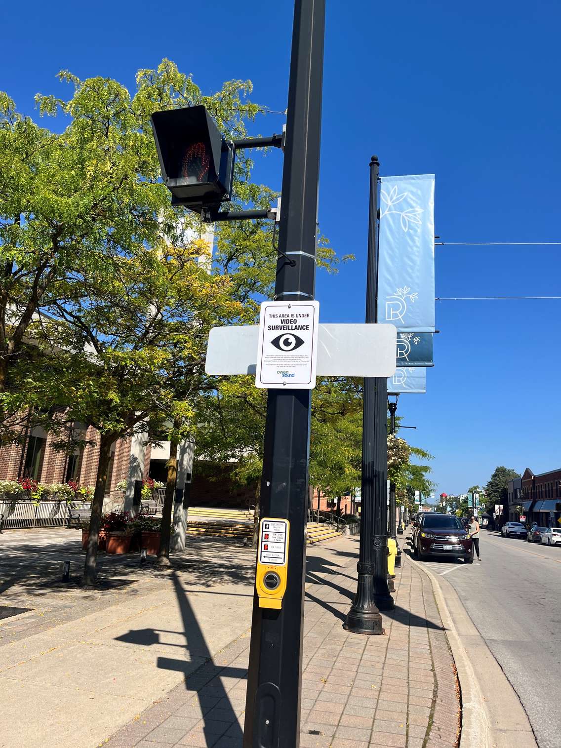Video Cameras installed in Owen Sound's River District. Photo from the City of Owen Sound