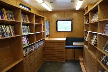 The Windsor Public Library unveils its new bookmobile on August 16, 2016. (Photo courtesy the Windsor Public Library)
