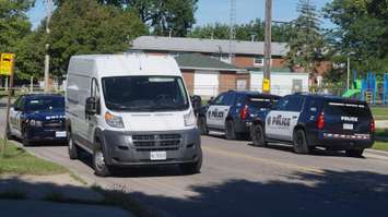 Sarnia police respond to barricaded man Aug 23, 2016. BlackburnNews.com photo by Jake Jeffery.