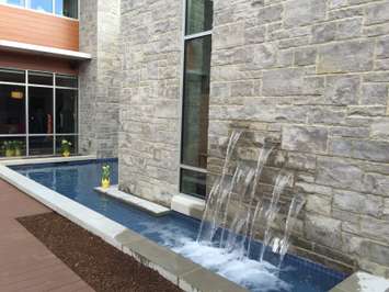 A waterfall at the Chatham-Kent Hospice. April 5, 2016. (Photo by Ashton Patis)